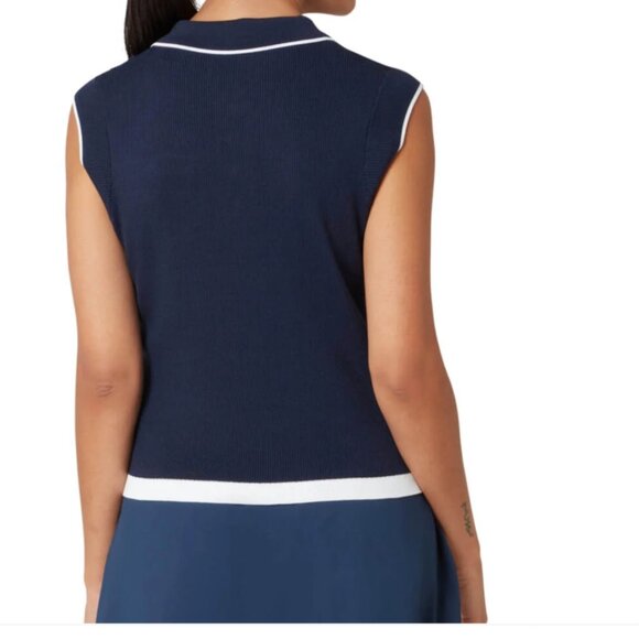 NWT Original Penguin Sleeveless Fine Ribbed Knit Sweater Vest Navy - Picture 3 of 6